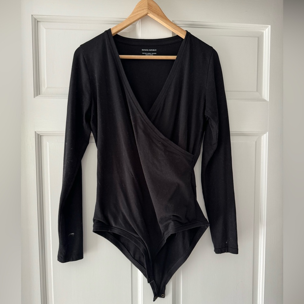 Banana Republic Black Long Sleeve Body Suit